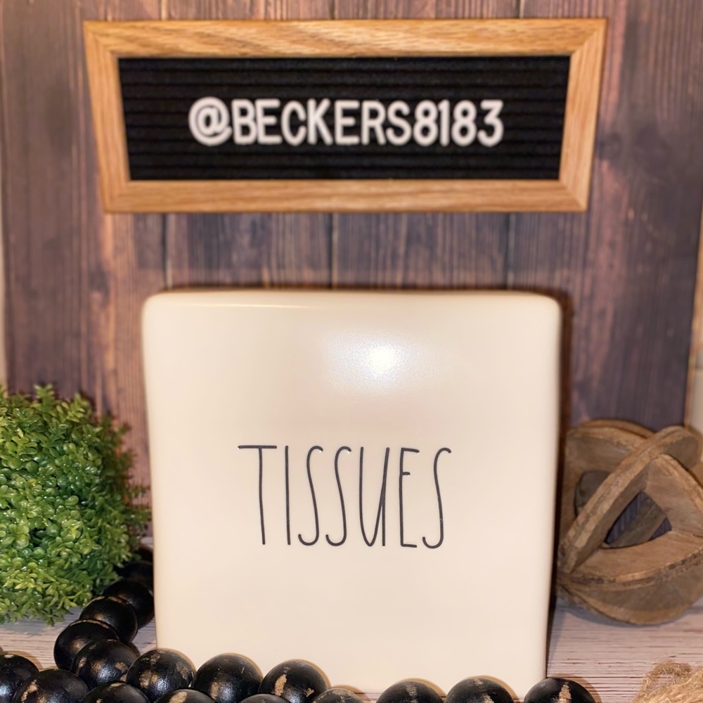 RAE DUNN | “TISSUES” Matte Tissue Box {1 Available}